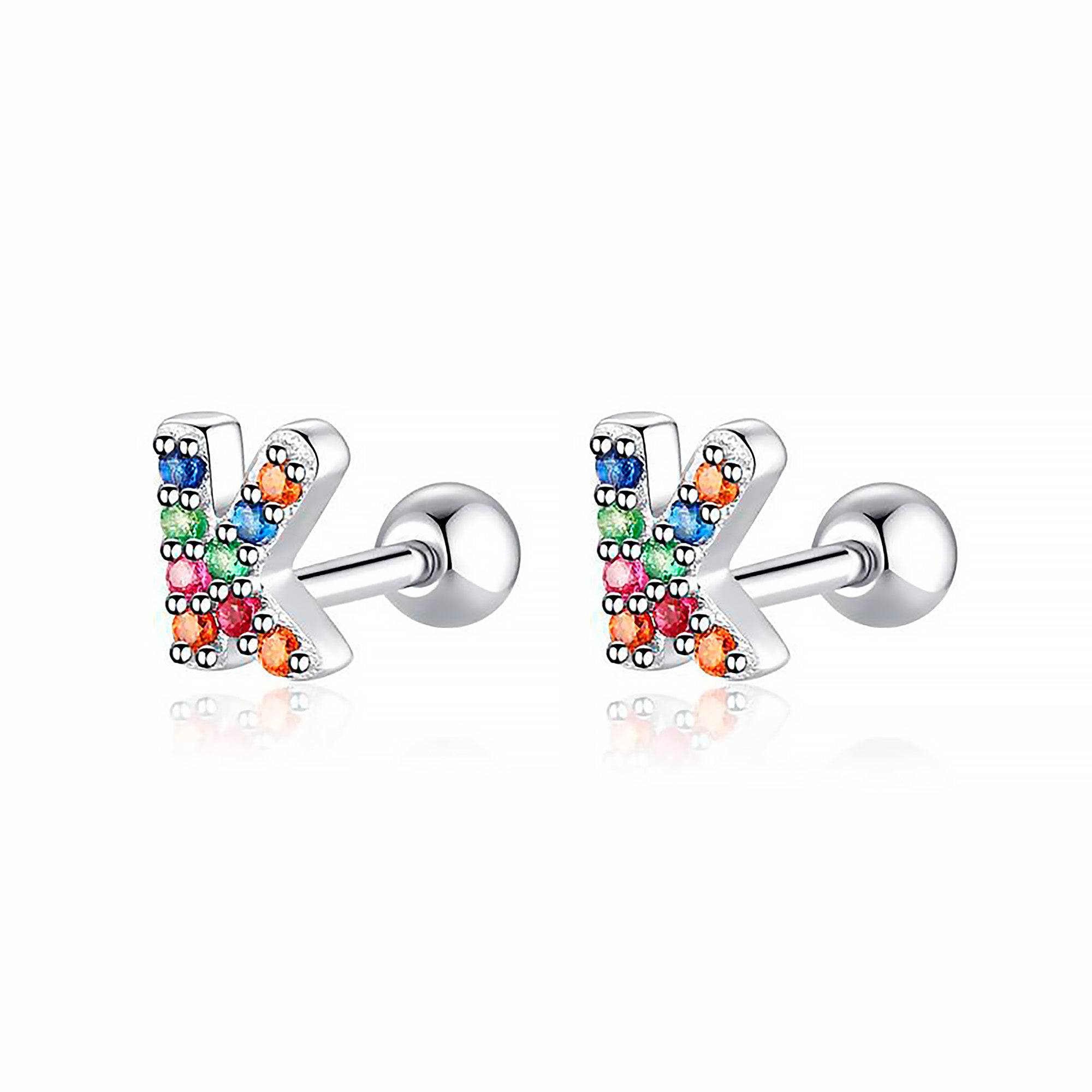 Letria - Colourful Initial Earrings for Women