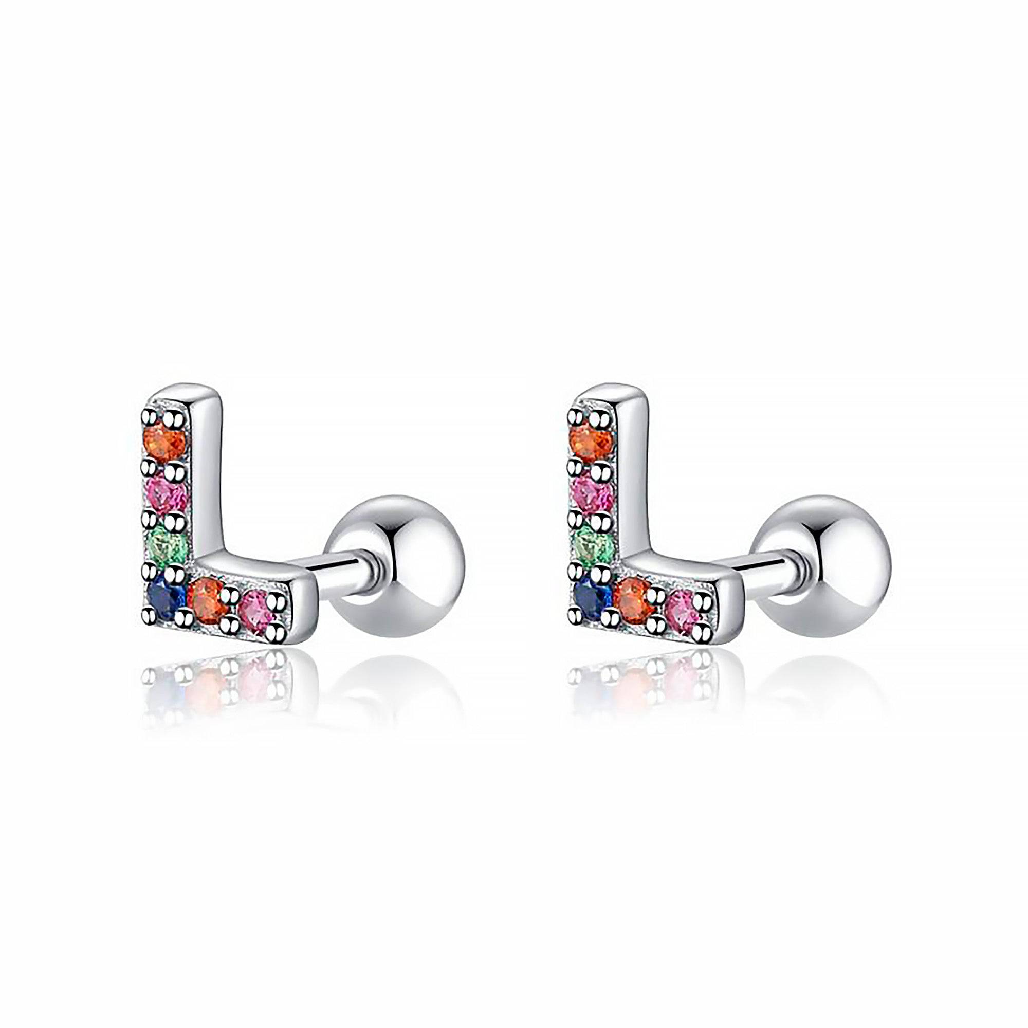 Letria - Colourful Initial Earrings for Women