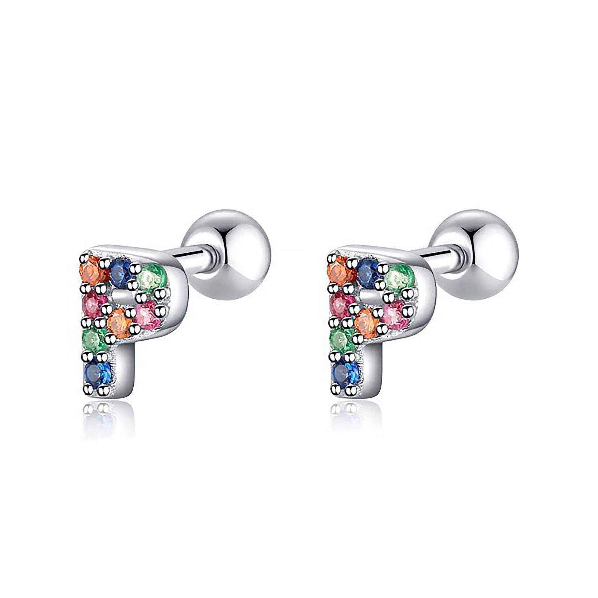 Letria - Colourful Initial Earrings for Women