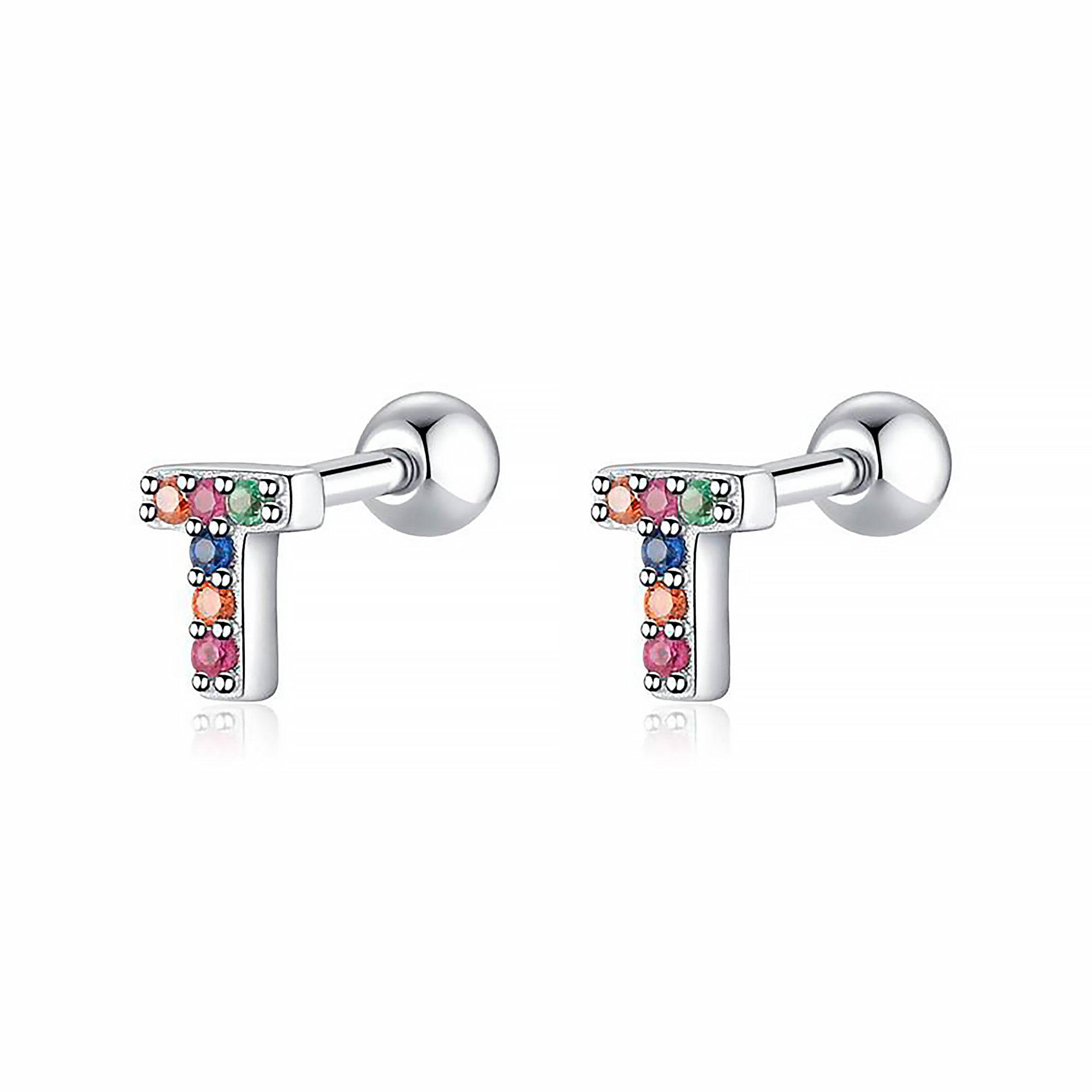 Letria - Colourful Initial Earrings for Women