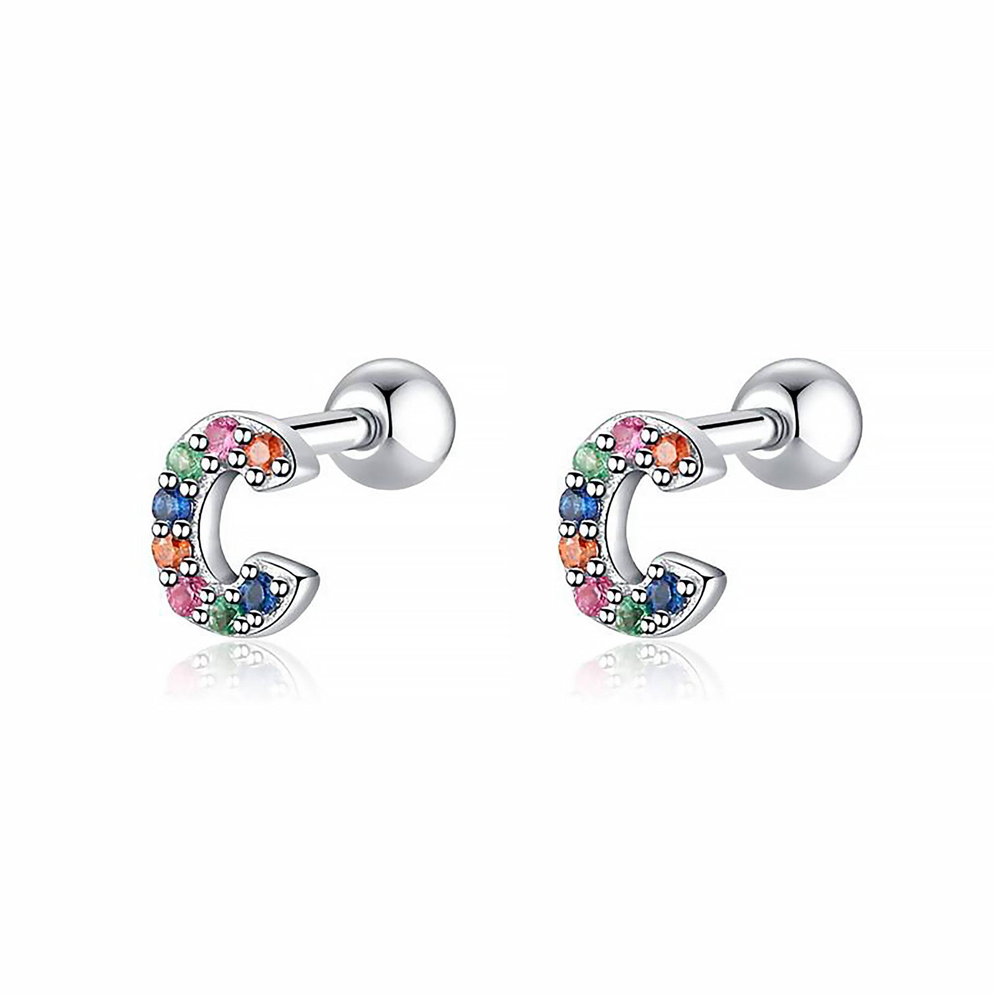 Letria - Colourful Initial Earrings for Women