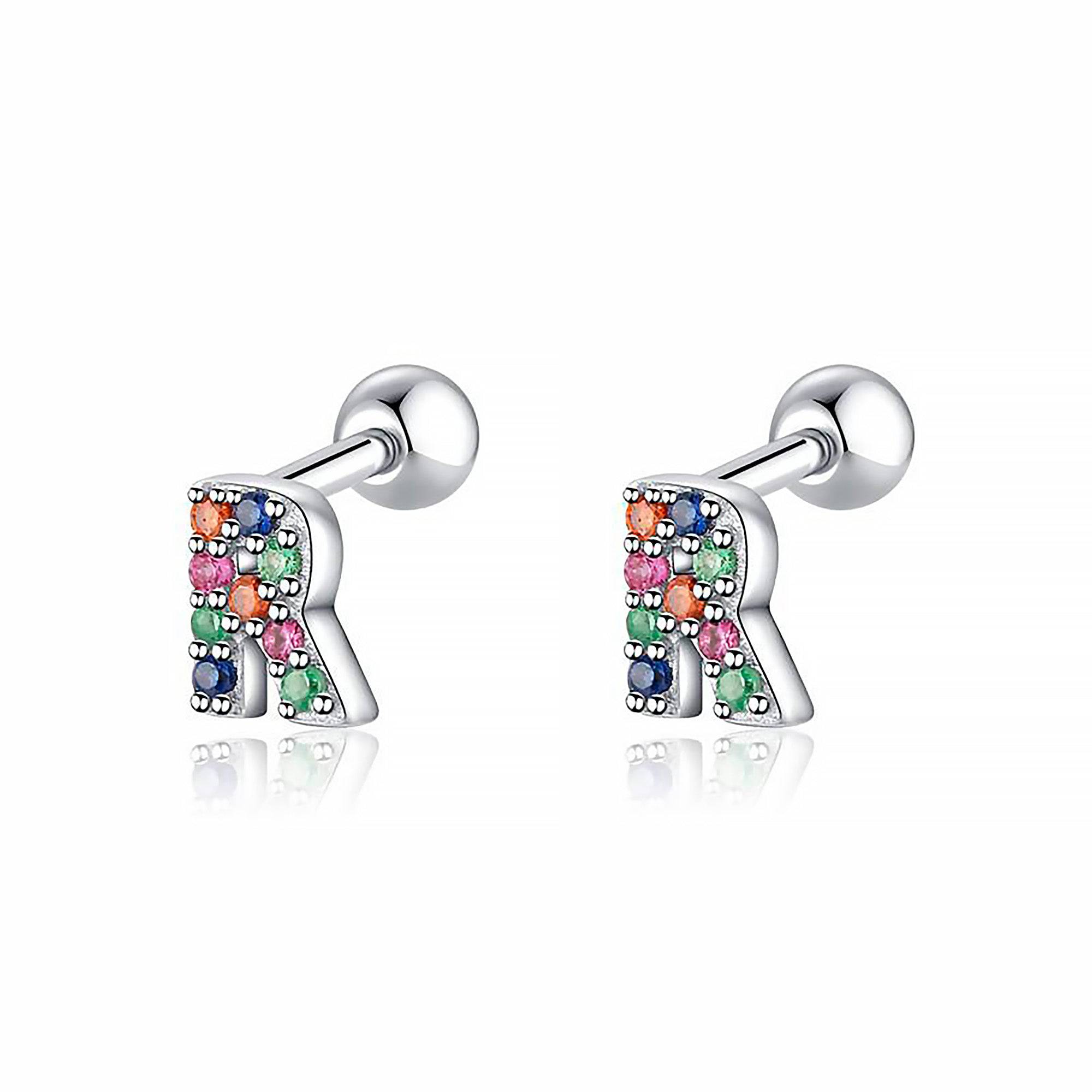 Letria - Colourful Initial Earrings for Women