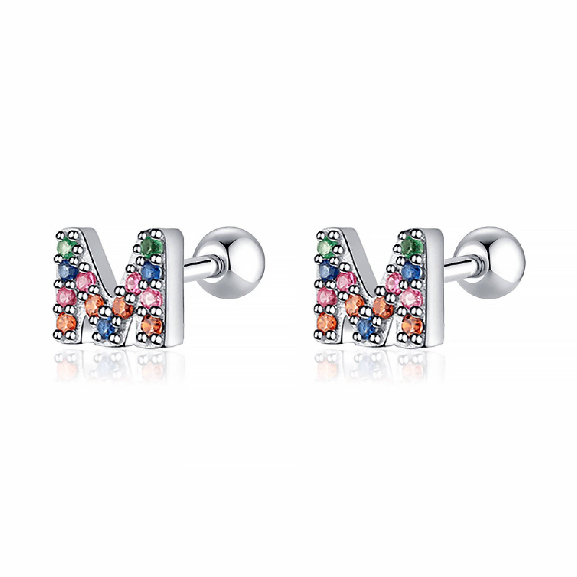 Letria - Colourful Initial Earrings for Women