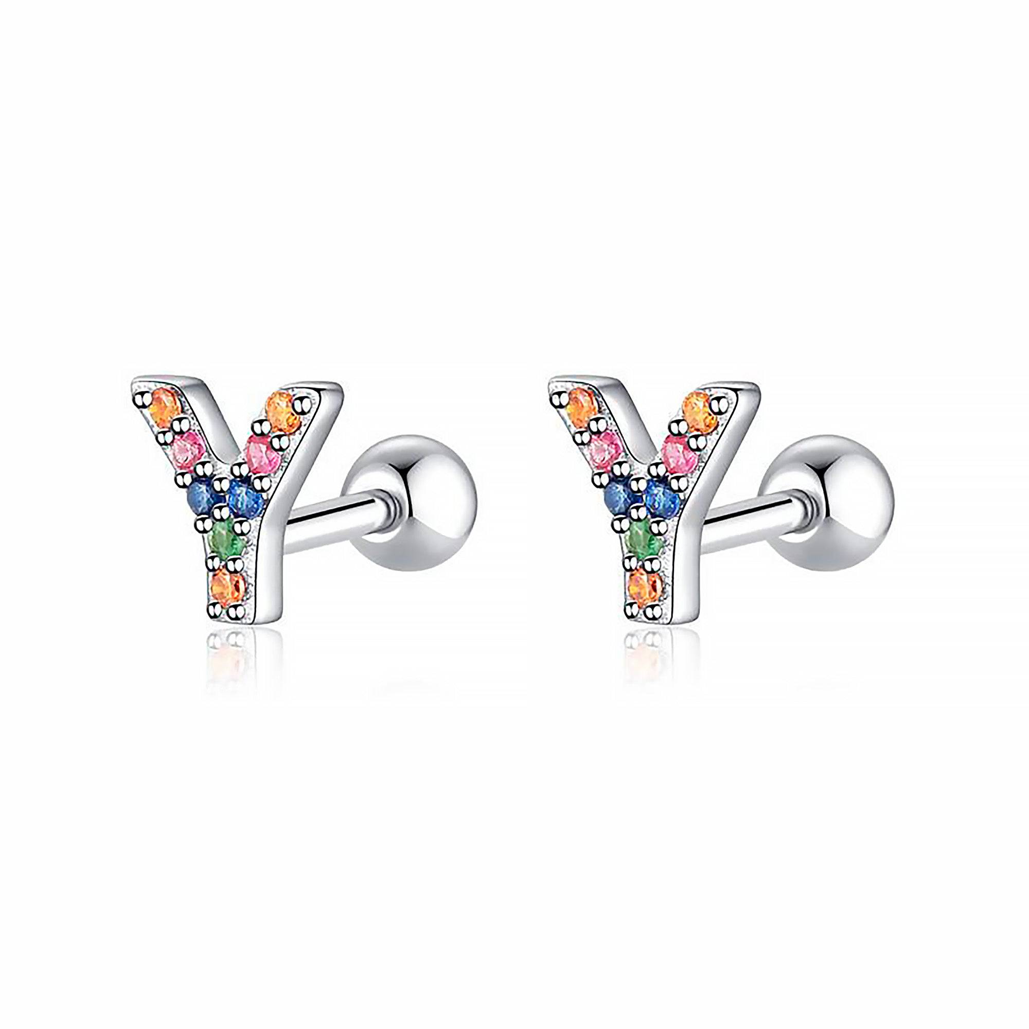 Letria - Colourful Initial Earrings for Women
