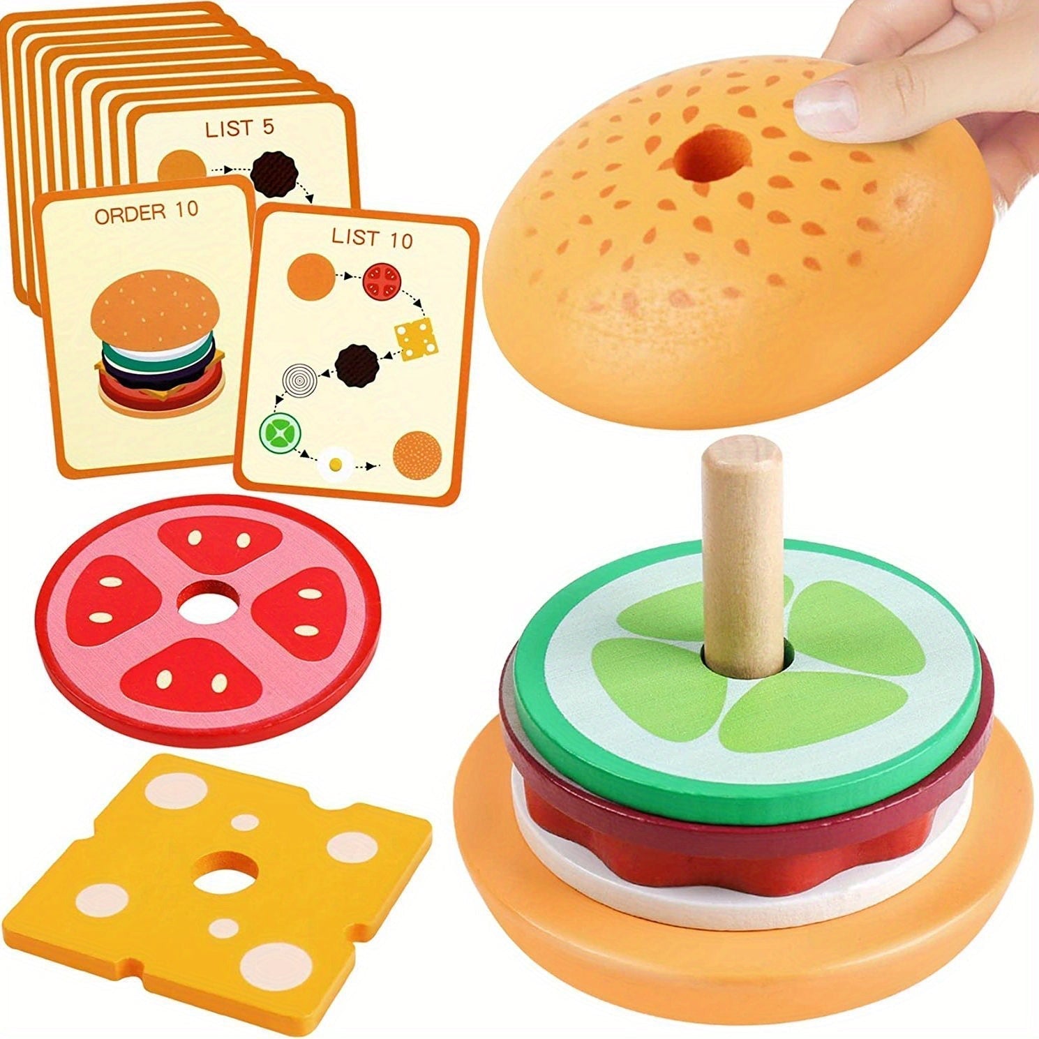 BurgerBuilders - Montessori Stacking Toy