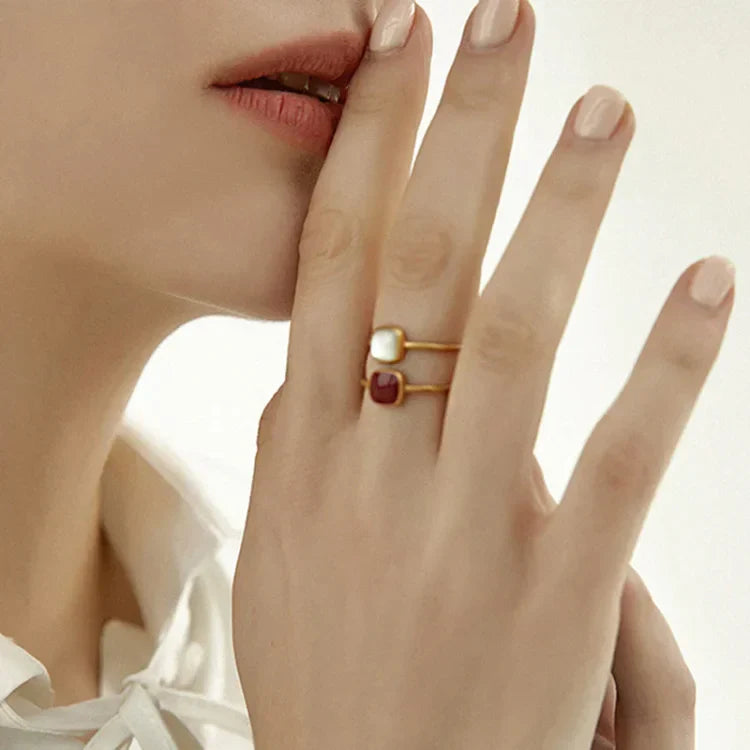 Elvira - Vintage Enamel Ring for Women