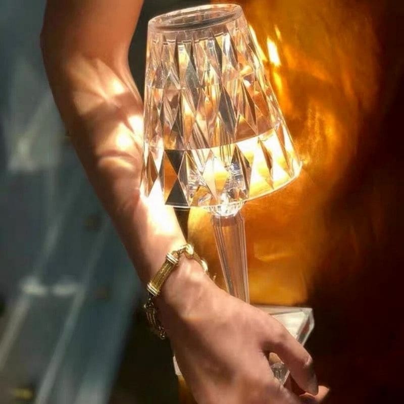 LuxeGlow Elegant Crystal Table Lamp