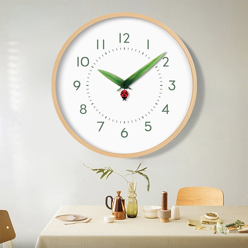 Perch Wall Clock - Bird & Flowers Nature Clock