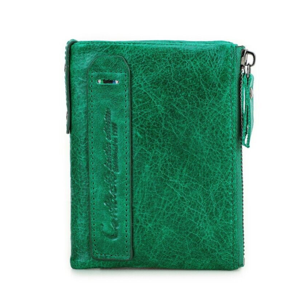 CompactWallet - Double Zip Leather Wallet
