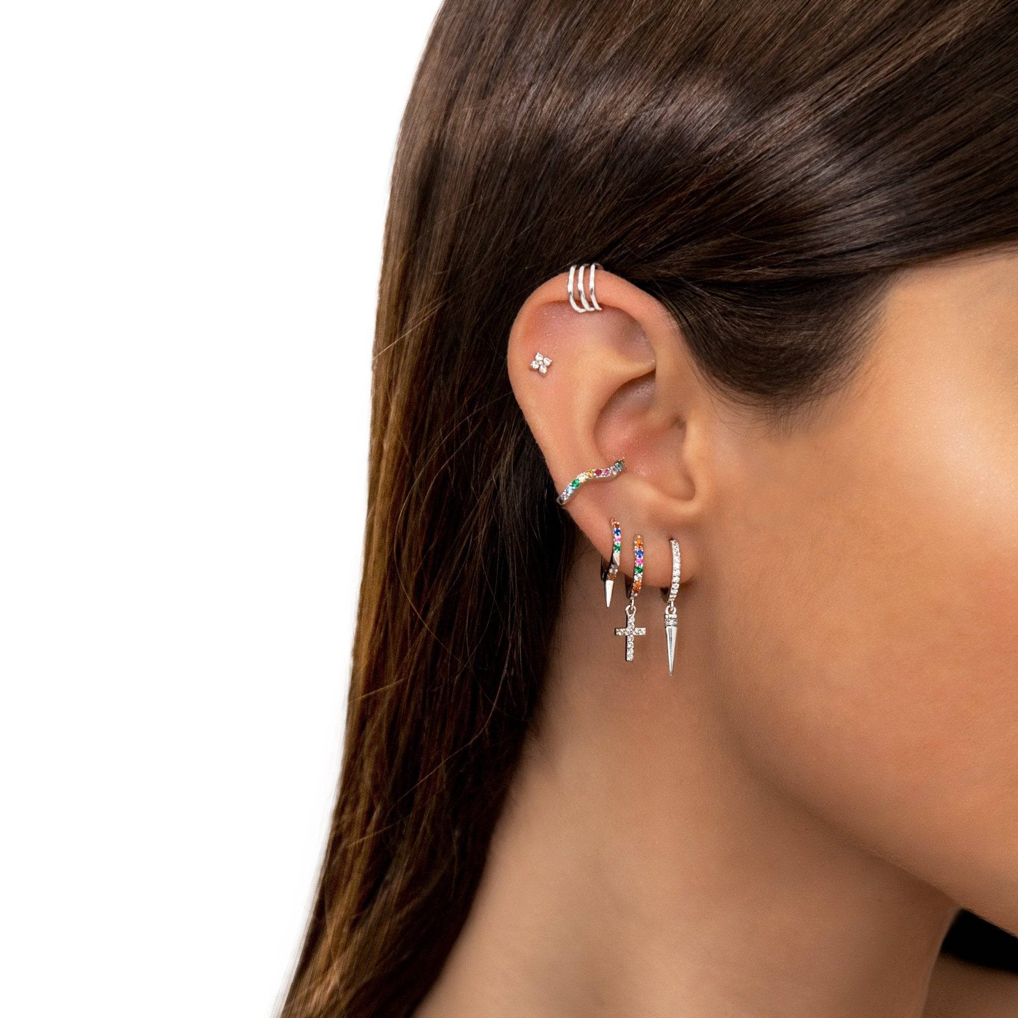 Aurora - Cross Zirconia Earrings for Women