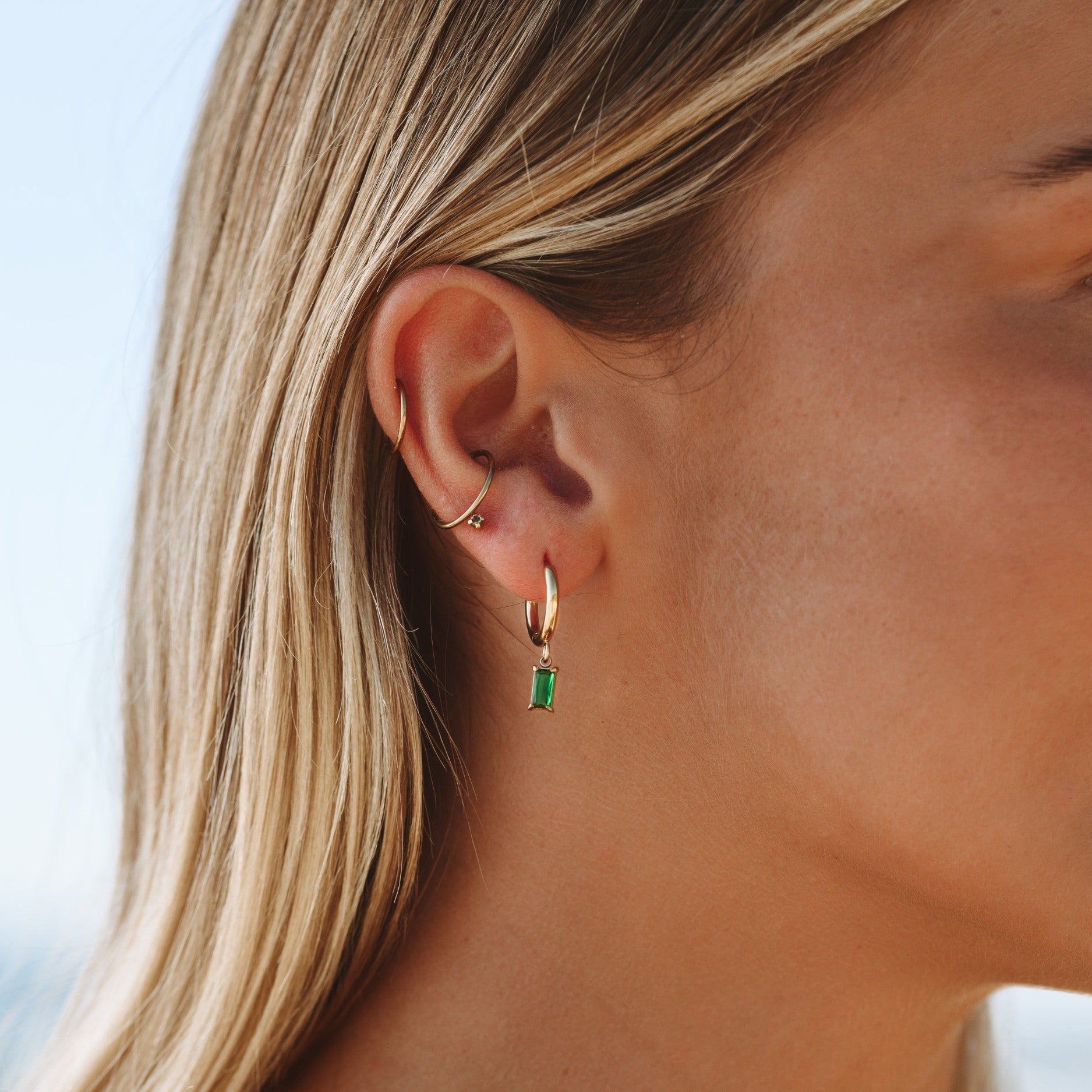 Liana - Sea Sparkle Earrings with Crystal Accents for Women