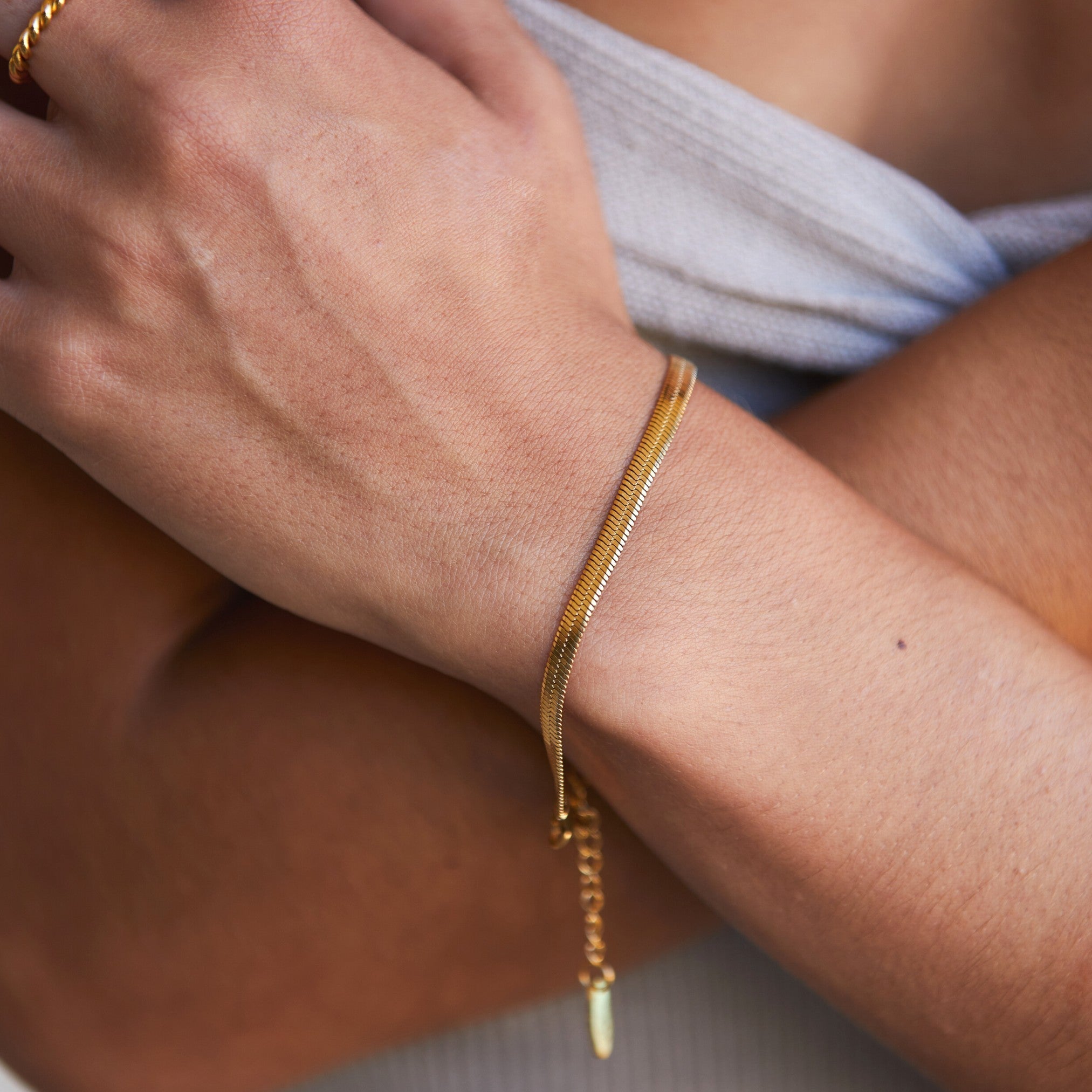 Lana - Herringbone Chain Bracelet for Women