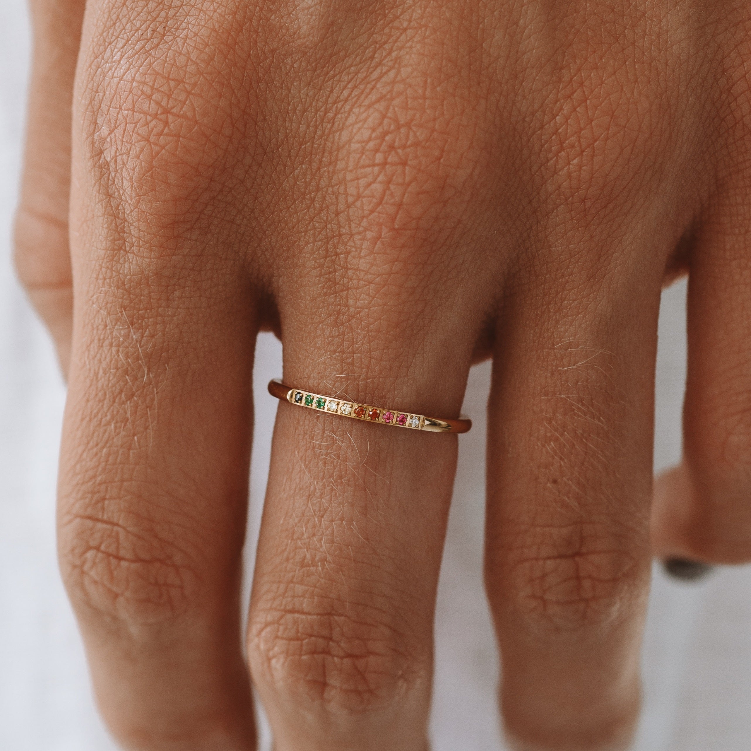 Solene - Gold Ring with Colourful Gemstones for Women