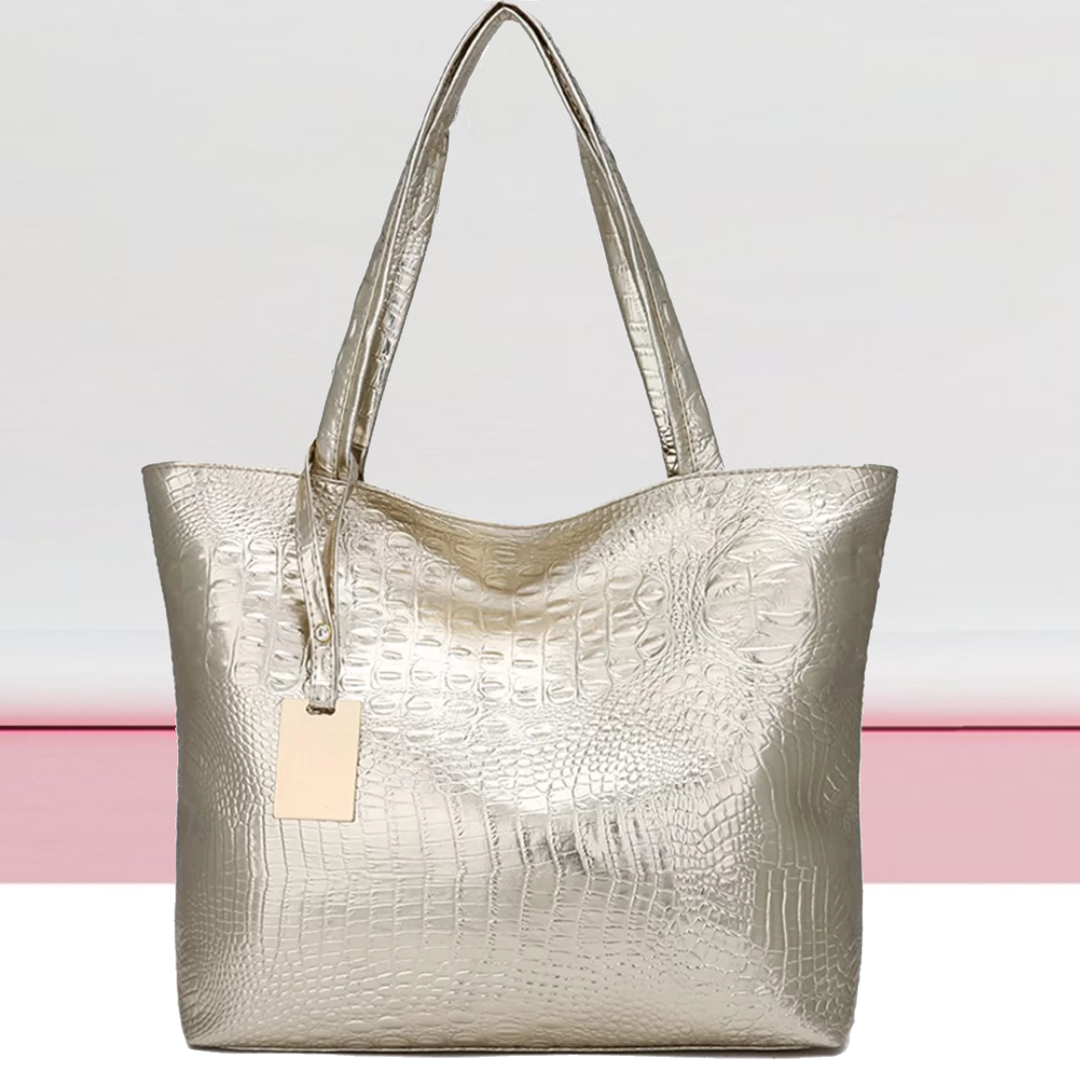 Isabella - Croc-Print Shoulder Bag