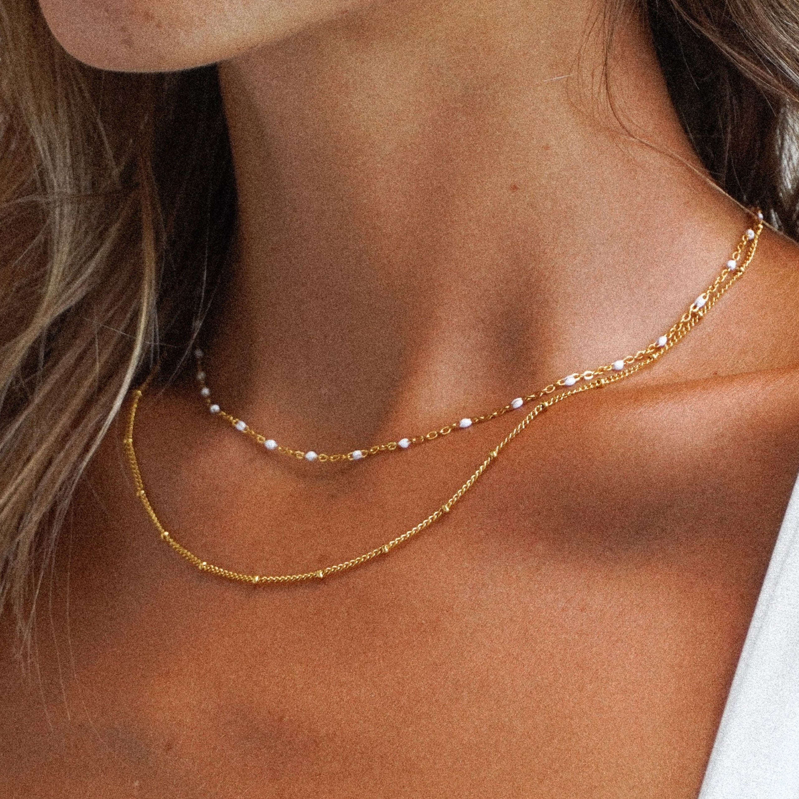 Amara - Double Beaded Choker Necklace for Women