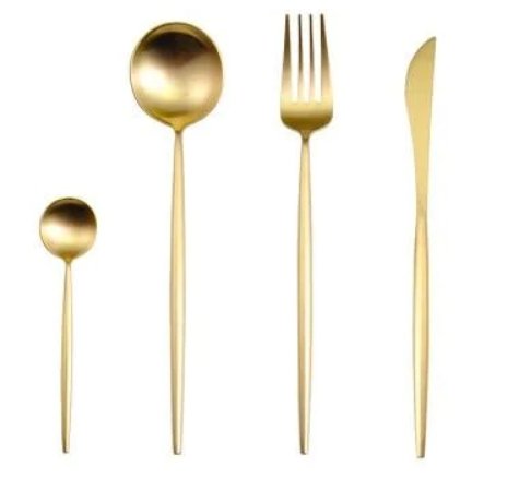 Gold & Silver 24-Piece Cutlery Set