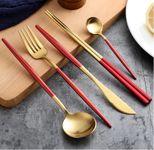 Gold & Silver 24-Piece Cutlery Set