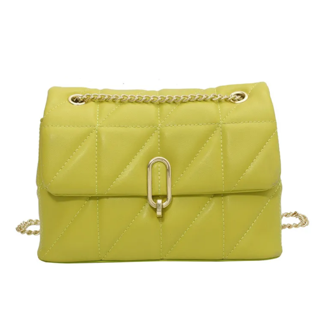 SylvieBag - Quilted Handbag with Gold Chain Strap