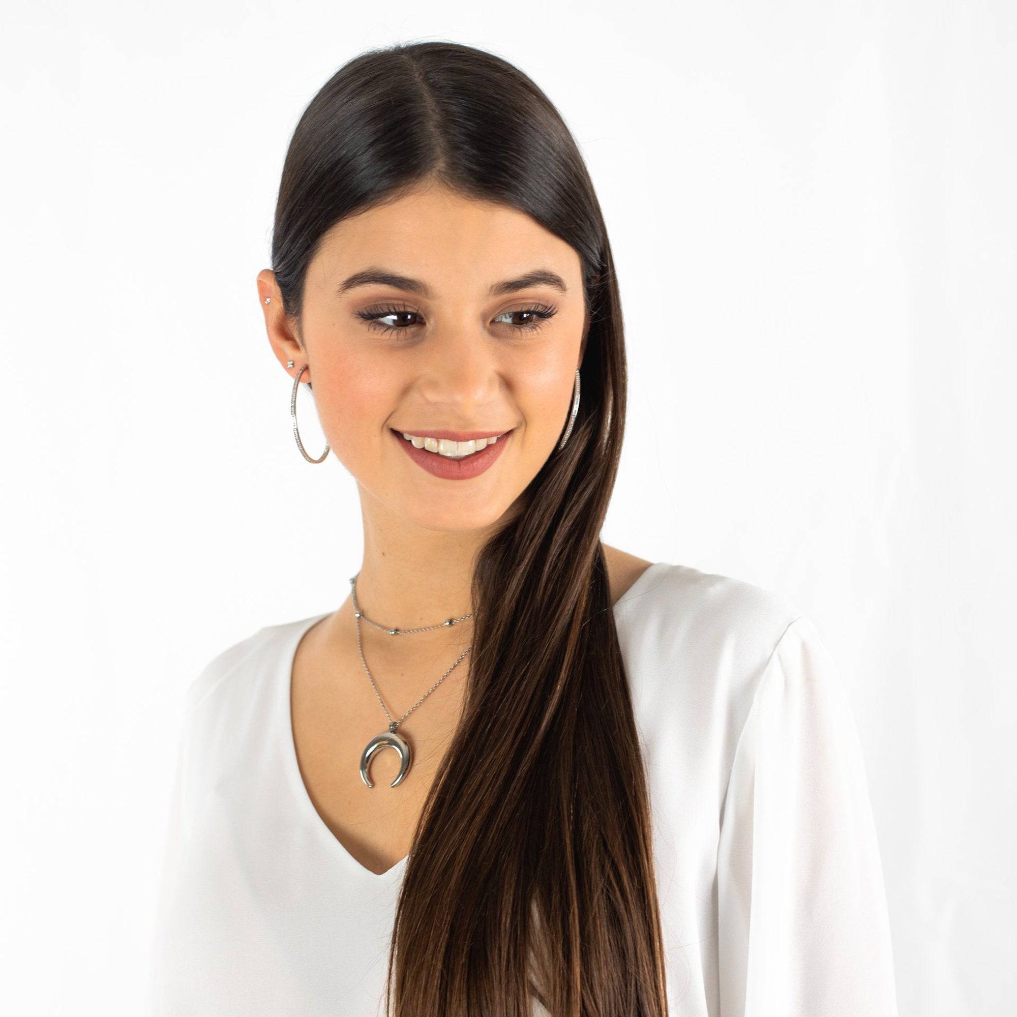 Celeste - Classic Silver Hoop Earrings
