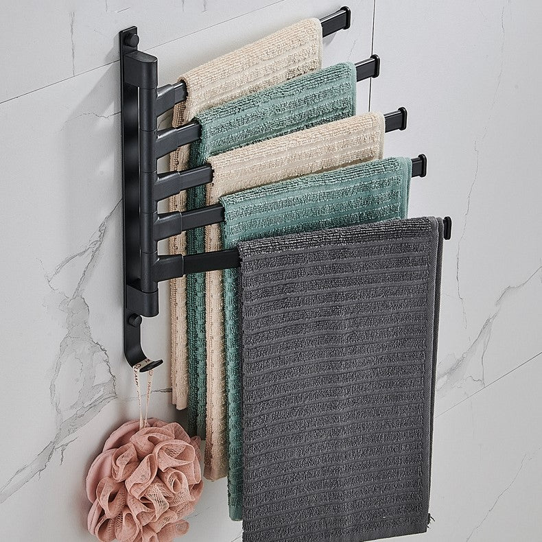 Towelix 5-Arm Towel Rack - Modern Black