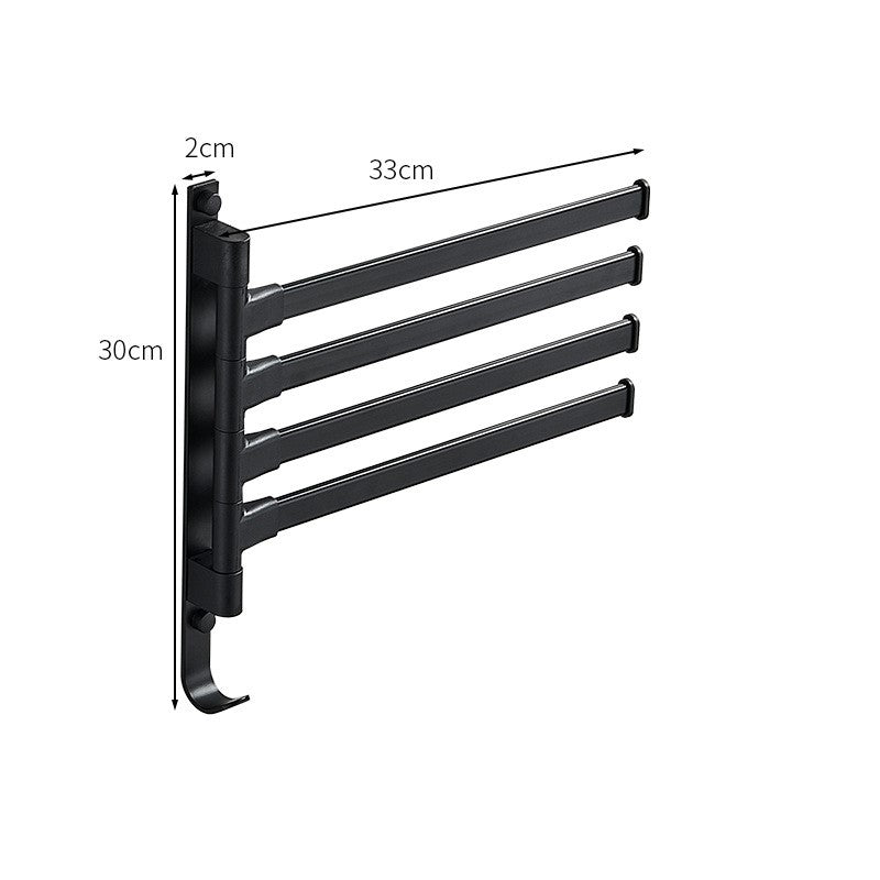Towelly Towel Rack - Elegant Black Metal