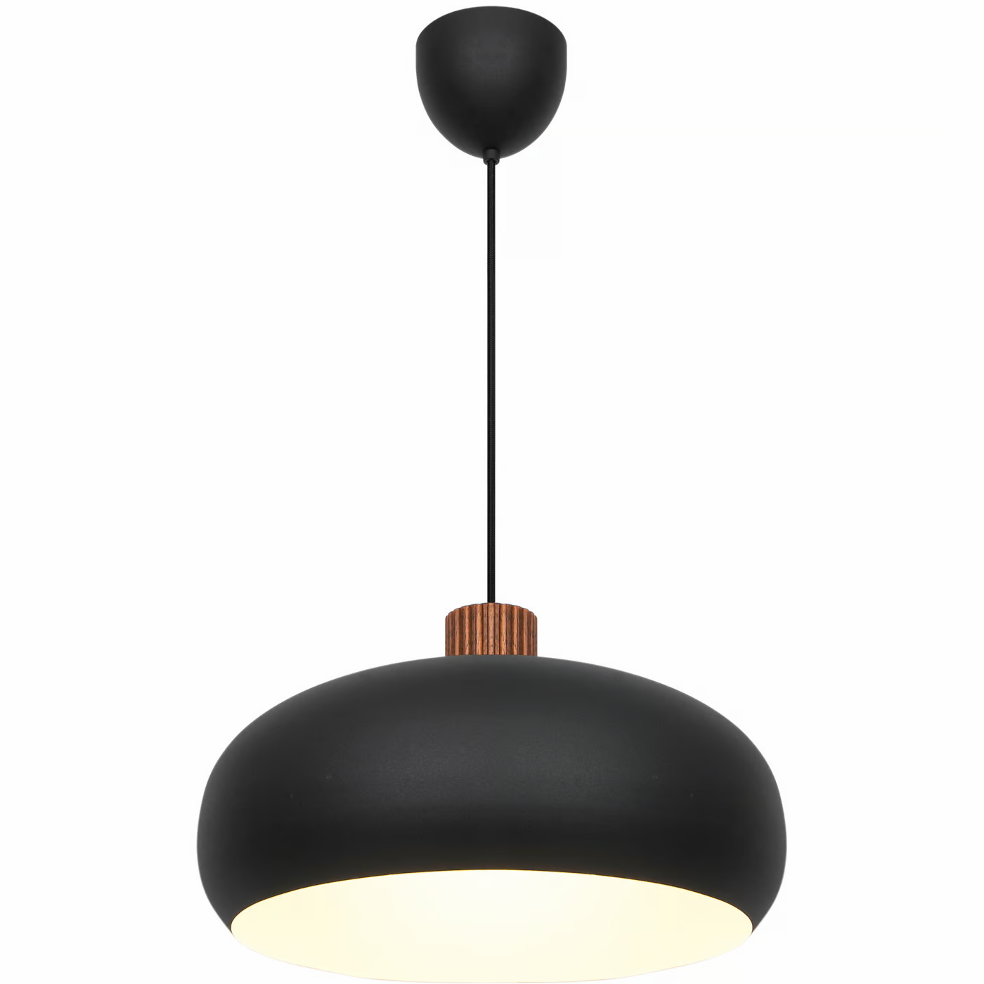 Aurelio Design Light - Black Wood Pendant Lamp with E27 Fitting