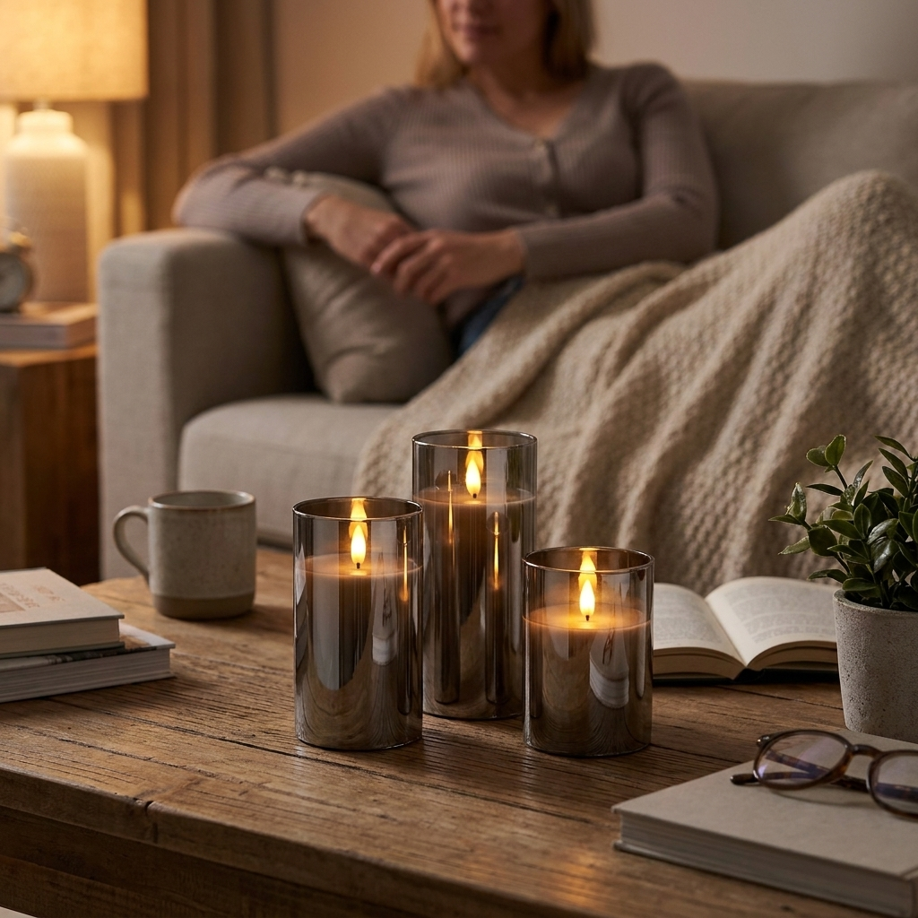 Elegant LED Candle Set lifestyle
