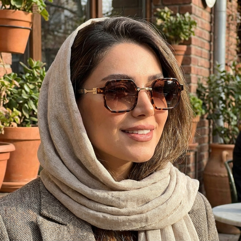 Retro Thick-Frame Sunglasses