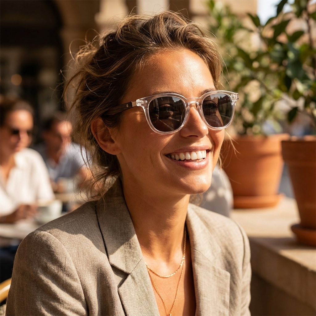 Stylish Sunglasses Wooden Arms