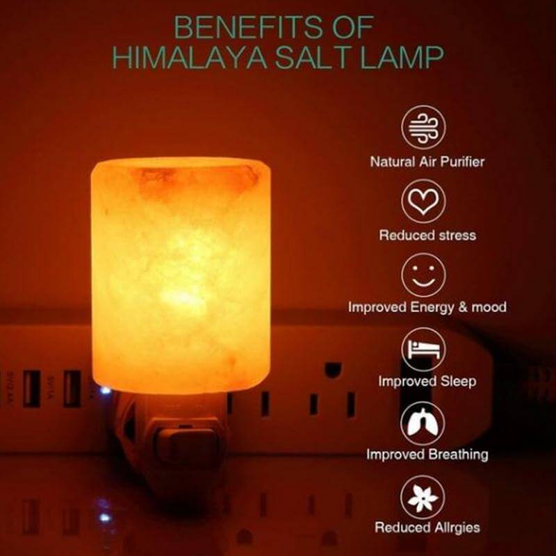GlowSalt Himalayan Salt Lamp - Warm Ambient Light