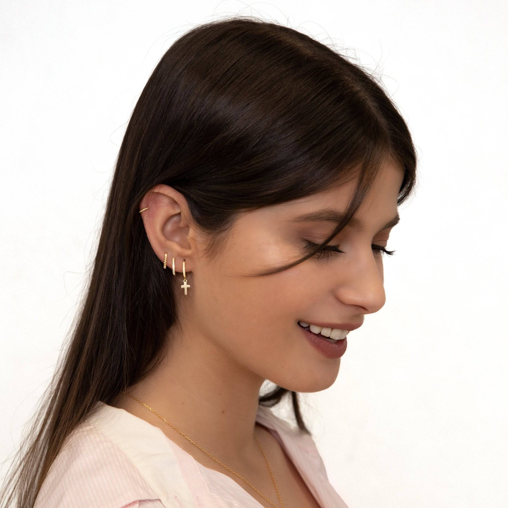 Aurelia - Elegant Cross Drop Earrings