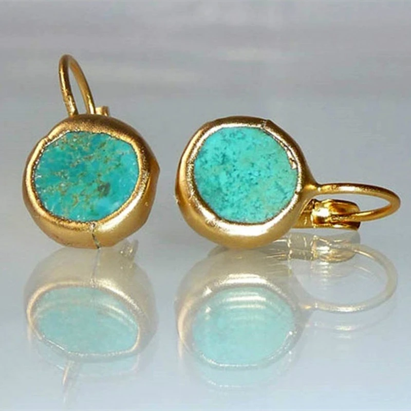 Sofia - Turquoise Gold Earrings for Women