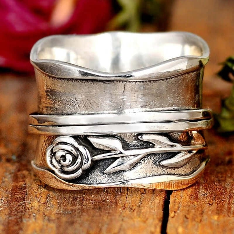 Lavender - Handcrafted Silver Floral Ring