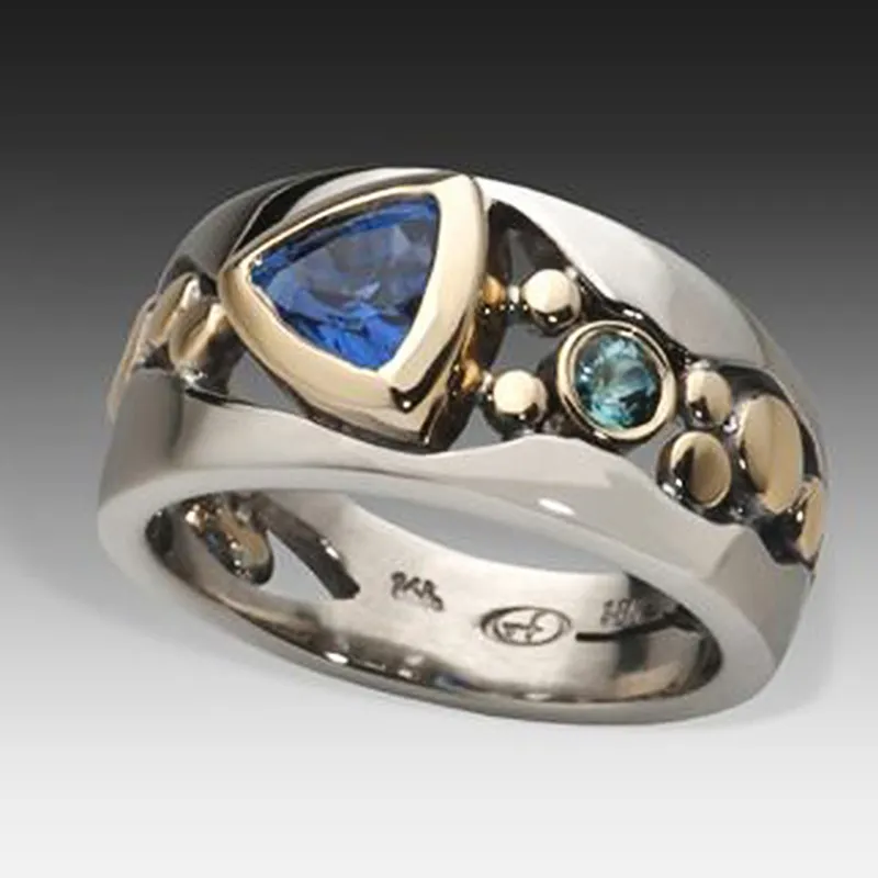 Isolde - Vintage Blue Crystal Ring for Women
