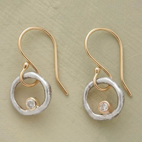 Seraphina - Vintage Gold & Silver Zirconia Earrings for Women