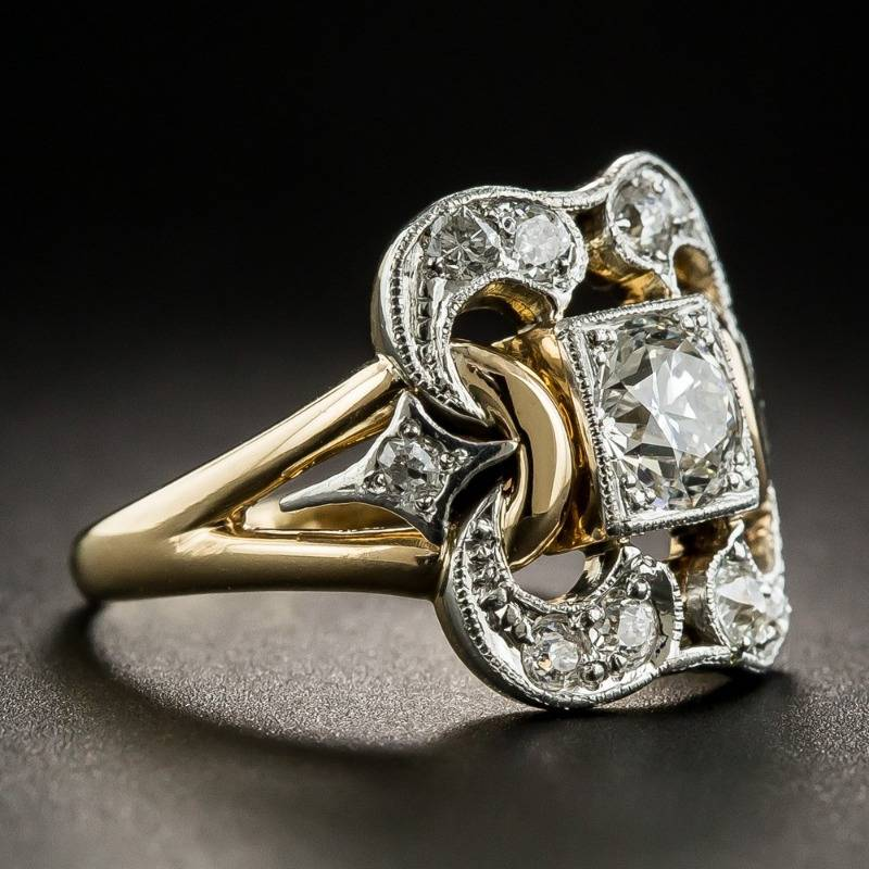 Celestine - Vintage Gold Zirconia Ring
