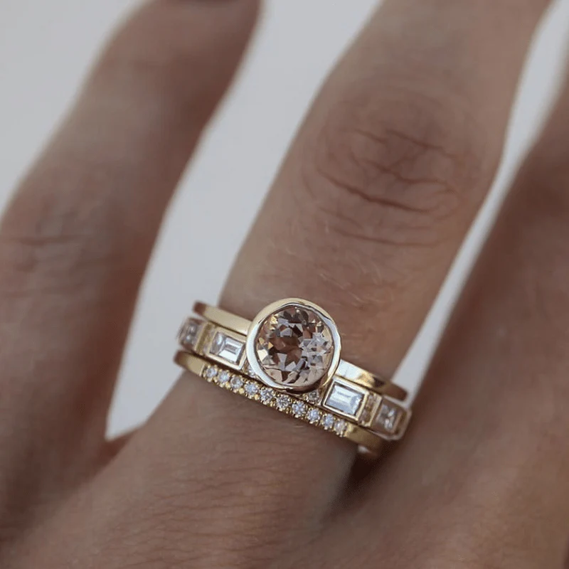 Eliana - Vintage Gold Ring with Crystals for Women