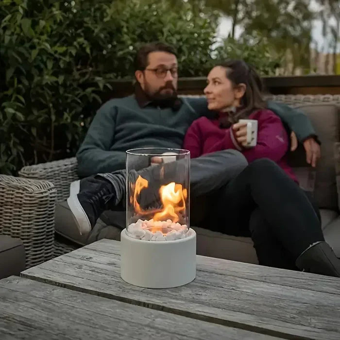 GlowLuxe - Portable Tabletop Fire Lantern