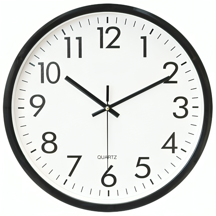 Atomic Wall Clock - Indoor & Outdoor Black Design