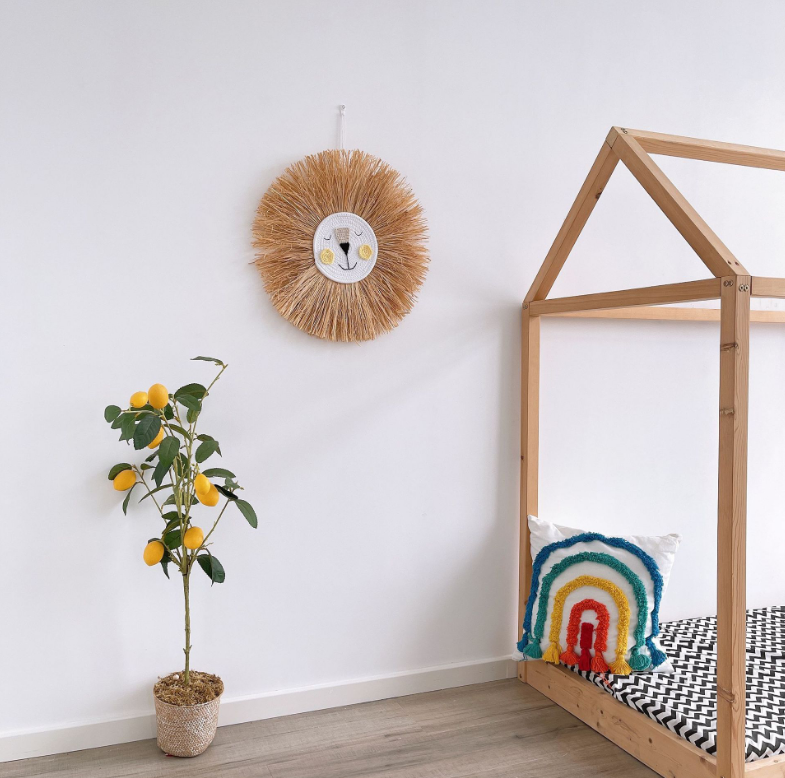 CuteWall Art - Handmade Rattan Animal Nursery Wall Decoration