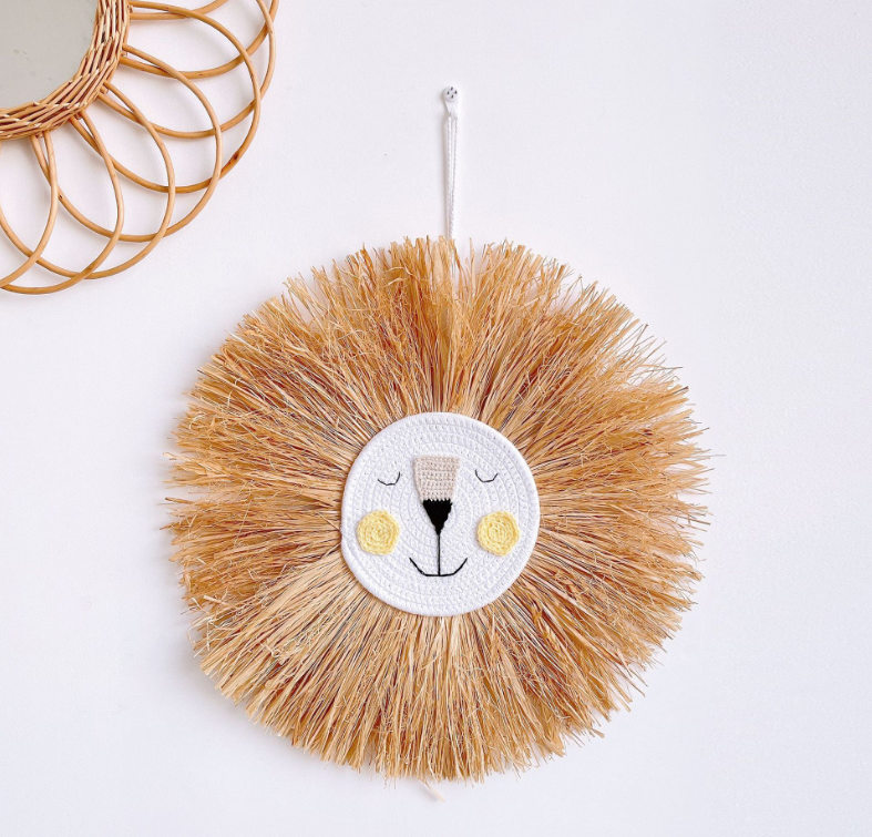 CuteWall Art - Handmade Rattan Animal Nursery Wall Decoration