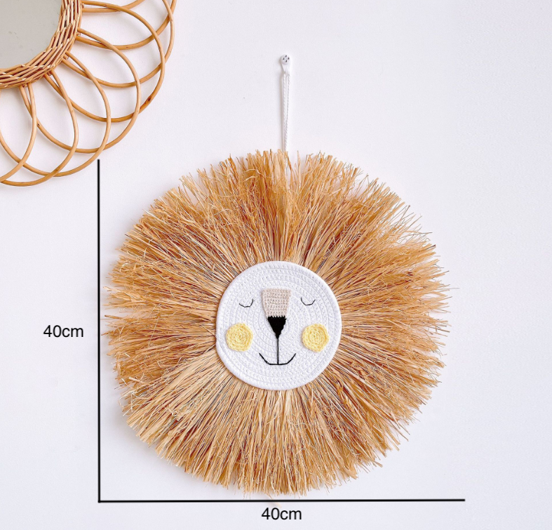 CuteWall Art - Handmade Rattan Animal Nursery Wall Decoration