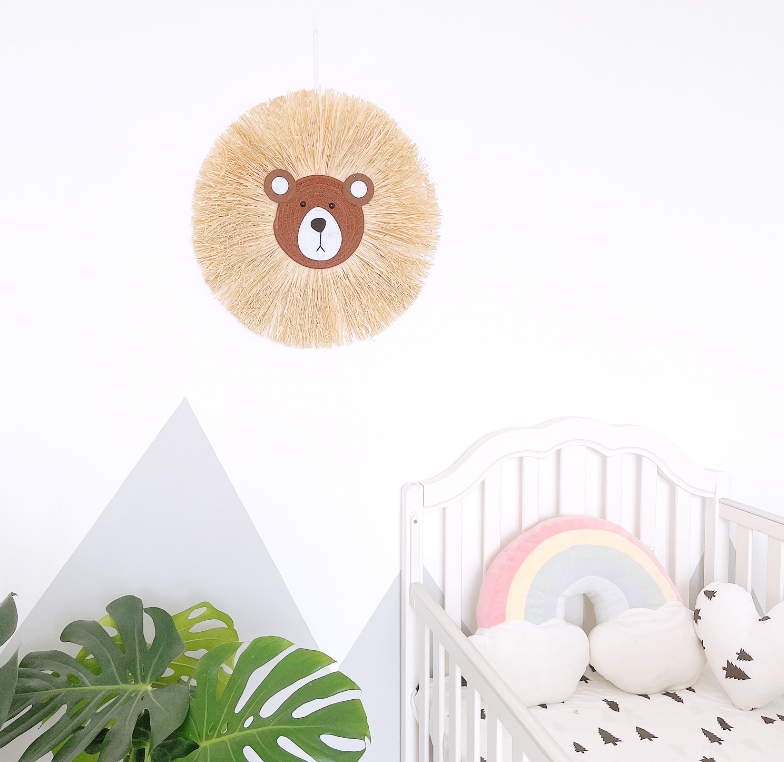 CuteWall Art - Handmade Rattan Animal Nursery Wall Decoration