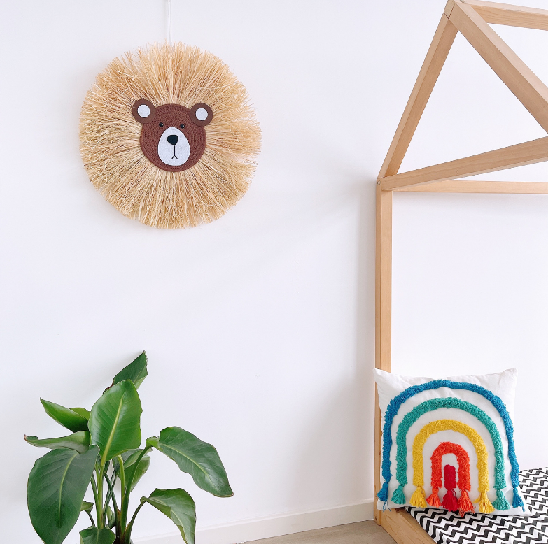 CuteWall Art - Handmade Rattan Animal Nursery Wall Decoration