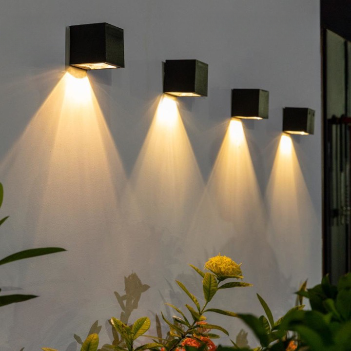 Solar Cube Wall Lights - Outdoor Garden Lighting