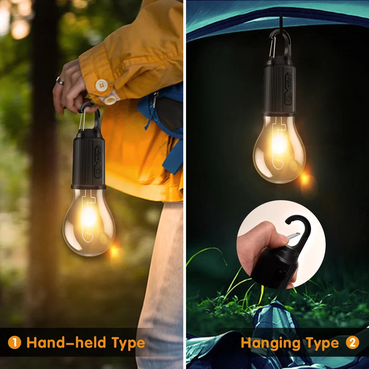 Rechargeable Retro Bulb - Camping Light