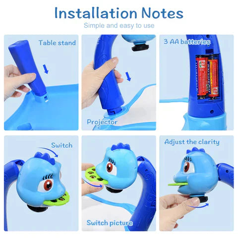 DinoSketch - Drawing Board with 12-Piece Art Set