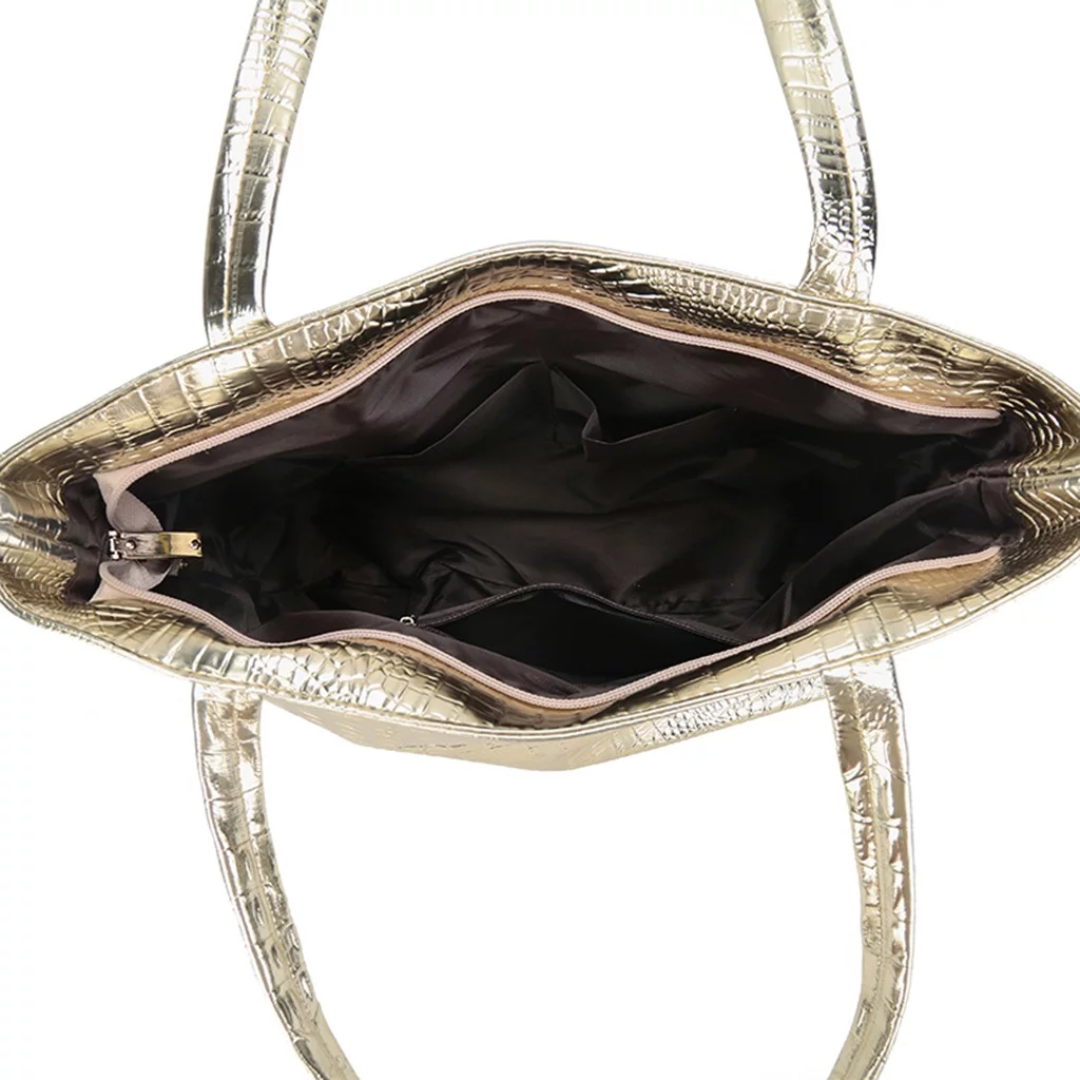 Isabella - Croc-Print Shoulder Bag