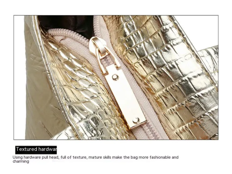 Isabella - Croc-Print Shoulder Bag