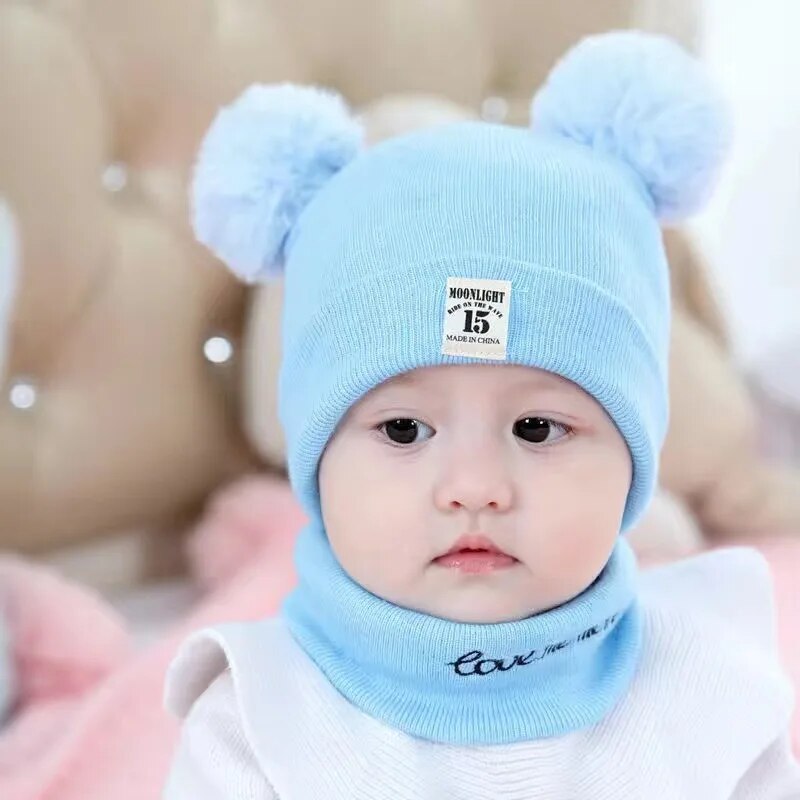 CozySnow Trendy Kids Beanie with Pompom